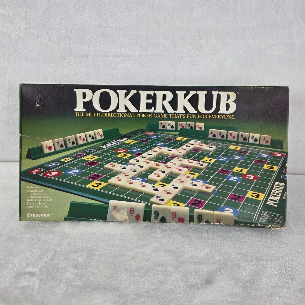 Vintage 1984 Pressman Pokerkub Board Game Complete with Instructions